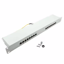 LogiLink NP0056, Gris, Métal, Montage de rack, 1U, ISO/IEC 11801, TIA/EIA 568C.2, 482,6 mm