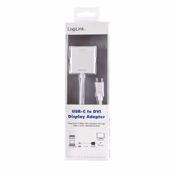 LogiLink UA0245A câble vidéo et adaptateur 0,14 m DVI USB Type-A Blanc