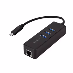 LogiLink UA0283, Avec fil, USB, Ethernet, 1000 Mbit/s, Noir