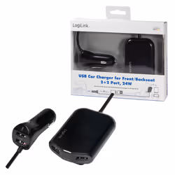 LogiLink PA0149 chargeur d'appareils mobiles Téléphone portable, Chargeur électrique, Smartphone, Tablette Noir Allume-cigare Auto - Vue supplémentaire 6
