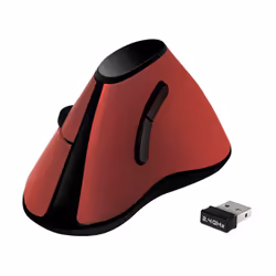 LogiLink ID0159, Droitier, Optique, RF sans fil, 1200 DPI, Noir, Rouge