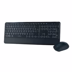 LogiLink ID0161, Taille réelle (100 %), Sans fil, RF sans fil, QWERTZ, Noir, Souris incluse
