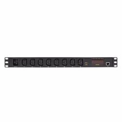 LogiLink PDU8P01, Avec contrôle en ligne, 1U, Noir, 8 sortie(s) CA, Coupleur C13, Coupleur C20