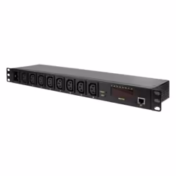 LogiLink PDU8P01 unité de distribution d'énergie 8 sortie(s) CA 1U Noir