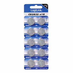 LogiLink CR2032B10 pile domestique Batterie à usage unique CR2032 Lithium