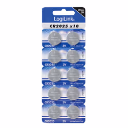 LogiLink CR2025B10 pile domestique Batterie à usage unique CR2025 Lithium