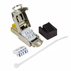 LogiLink MP0081 connecteur de fils RJ45 Noir, Métallique