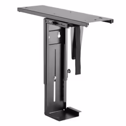 LogiLink EO0004, Support de CPU monté sur bureau, 10 kg, Noir, verticale, 360°, 8,8 cm