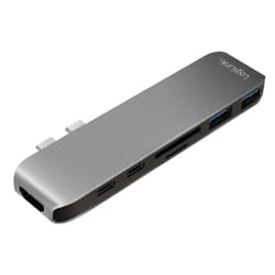 LogiLink UA0302 station d'accueil USB 3.2 Gen 1 (3.1 Gen 1) Type-C Aluminium, Noir