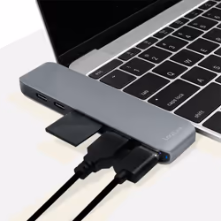 LogiLink UA0302 station d'accueil USB 3.2 Gen 1 (3.1 Gen 1) Type-C Aluminium, Noir - Vue supplémentaire 6