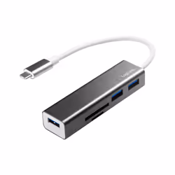 LogiLink UA0305, USB 3.2 Gen 1 (3.1 Gen 1) Type-C, Aluminium, MicroSD (TransFlash), SD, USB 3.2 Gen 1 (3.1 Gen 1) Type-A, Alu ...