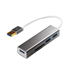 LogiLink UA0306 station d'accueil USB 3.2 Gen 1 (3.1 Gen 1) Type-A Argent, Blanc