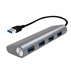 LogiLink UA0307, USB 3.2 Gen 1 (3.1 Gen 1) Type-A, USB 3.2 Gen 1 (3.1 Gen 1) Type-A, 5000 Mbit/s, Aluminium, Aluminium, CE, R ...