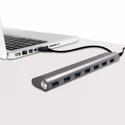 LogiLink UA0308 hub & concentrateur USB 3.2 Gen 1 (3.1 Gen 1) Type-A 5000 Mbit/s Gris - Vue supplémentaire 6