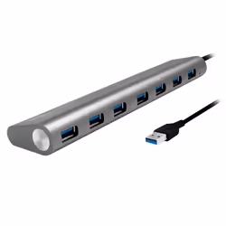 LogiLink UA0308 hub & concentrateur USB 3.2 Gen 1 (3.1 Gen 1) Type-A 5000 Mbit/s Gris - Vue supplémentaire 7
