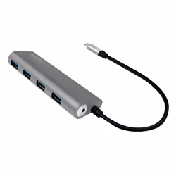 LogiLink UA0309 hub & concentrateur USB 3.2 Gen 1 (3.1 Gen 1) Type-C 5000 Mbit/s Gris