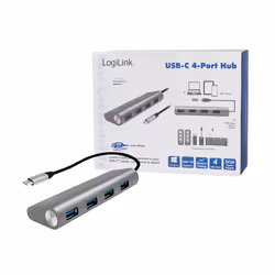 LogiLink UA0309 hub & concentrateur USB 3.2 Gen 1 (3.1 Gen 1) Type-C 5000 Mbit/s Gris - Vue supplémentaire 7