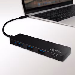 LogiLink UA0311 hub & concentrateur USB 3.2 Gen 1 (3.1 Gen 1) Type-C 5000 Mbit/s Noir