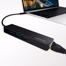 LogiLink UA0313 station d'accueil USB 3.2 Gen 1 (3.1 Gen 1) Type-C Noir