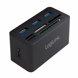 LogiLink CR0042, USB 3.2 Gen 1 (3.1 Gen 1) Type-A, CF, MS Duo, MS Micro (M2), MicroSD (TransFlash), USB 2.0, USB 3.2 Gen 1 (3 ...