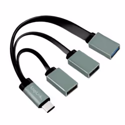 LogiLink UA0315, USB 3.2 Gen 1 (3.1 Gen 1) Type-C, USB 2.0, USB 3.2 Gen 1 (3.1 Gen 1) Type-A, 5000 Mbit/s, Noir, Gris, USB, 1 ...