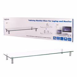 LogiLink BP0060 support d'écran plat pour bureau Acier inoxydable, Transparent