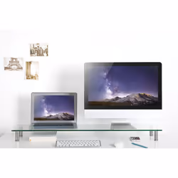 LogiLink BP0060 support d'écran plat pour bureau Acier inoxydable, Transparent - Vue supplémentaire 7
