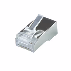 LogiLink MP0070, RJ-45, Argent, Cat6a, S/UTP (STP), Or, 6,5 mm