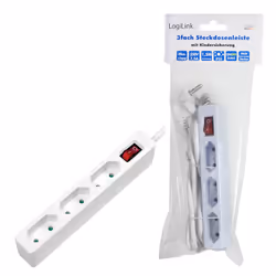 LogiLink LPS230 multiprise 1,5 m 3 sortie(s) CA Intérieure Blanc - Vue supplémentaire 4