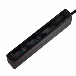 LogiLink LPS229B, 1,5 m, Intérieure, Type C, IP20, Noir, 3 sortie(s) CA
