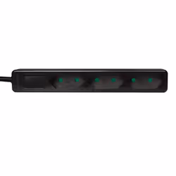 LogiLink LPS229B multiprise 1,5 m 3 sortie(s) CA Intérieure Noir