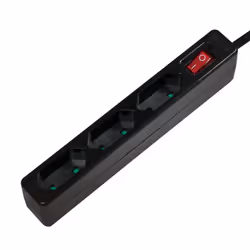 LogiLink LPS230B, 1,5 m, IP20, 1 mm², Noir, CE, 3 sortie(s) CA