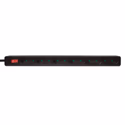 LogiLink LPS232B multiprise 1,5 m 6 sortie(s) CA Intérieure Noir