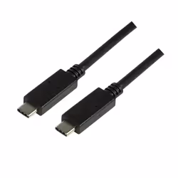 LogiLink CU0128, 0,5 m, USB C, USB C, USB 3.2 Gen 2 (3.1 Gen 2), 10000 Mbit/s, Noir