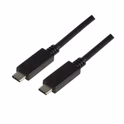 LogiLink CU0129, 1 m, USB C, USB C, USB 3.2 Gen 2 (3.1 Gen 2), 10000 Mbit/s, Noir