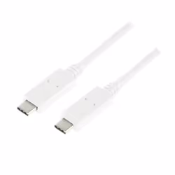 LogiLink CU0130, 0,5 m, USB C, USB C, USB 3.2 Gen 2 (3.1 Gen 2), 10000 Mbit/s, Blanc
