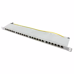 LogiLink NP0062, 10 Gigabit Ethernet, RJ-45, Cat6a, Gris, Métal, 0.5U