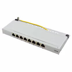 LogiLink NP0064, 10 Gigabit Ethernet, RJ-45, Cat6a, Gris, Acier, 0.5U