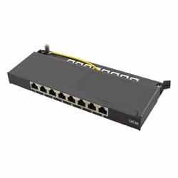 LogiLink NP0064B, 10 Gigabit Ethernet, RJ-45, Cat6a, Noir, Acier, Montage de rack