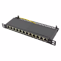 LogiLink NP0069, Gigabit Ethernet, RJ-45, Noir, Métal, 0.5U