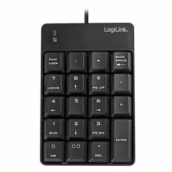 LogiLink ID0184 clavier numérique Ordinateur portable Noir