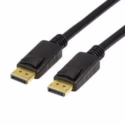 LogiLink CV0120, 2 m, DisplayPort, DisplayPort, Mâle, Mâle, Noir