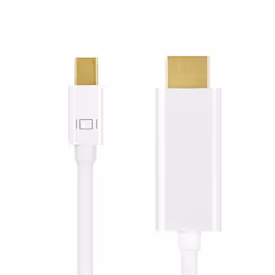 LogiLink CV0123 câble vidéo et adaptateur 2 m Mini DisplayPort HDMI Type A (Standard) Blanc