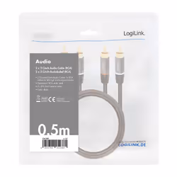 LogiLink CA1201 câble audio 0,5 m 2 x RCA Noir - Vue supplémentaire 4