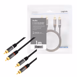 LogiLink CA1202 câble audio 1 m 2 x RCA Noir - Vue supplémentaire 5