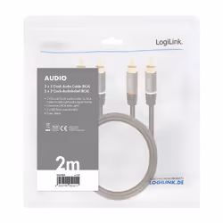 LogiLink CA1204 câble audio 2 m 2 x RCA Noir - Vue supplémentaire 4