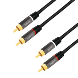 LogiLink CA1207 câble audio 5 m 2 x RCA Noir