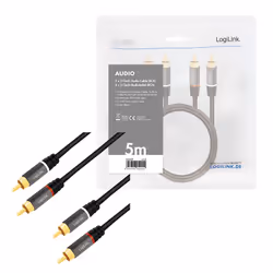 LogiLink CA1207 câble audio 5 m 2 x RCA Noir - Vue supplémentaire 5