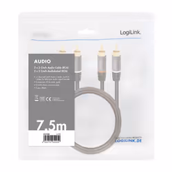 LogiLink CA1208 câble audio 7,5 m 2 x RCA Noir - Vue supplémentaire 4
