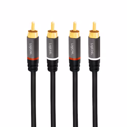 LogiLink CA1209 câble audio 10 m 2 x RCA Noir
